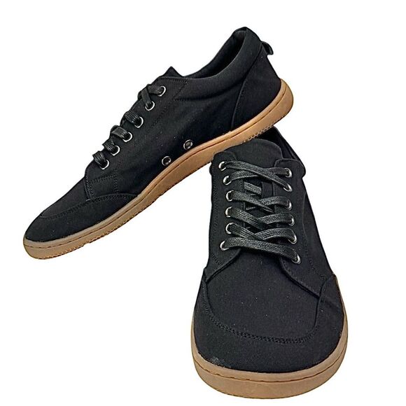 Tipsietoes Natural Cotton Black Canvas Barefoot Sneakers Sz  EU47 US 13 Wide Toe - Picture 5 of 10